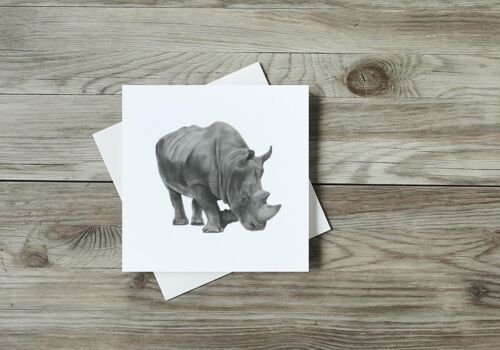 Situla the Rhino Greeting Card - Single Card