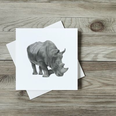 Situla the Rhino Greeting Card - Single Card