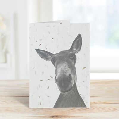 Sirus the Donkey Plantable Seeded Blank Eco Greeting Card