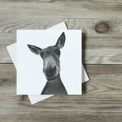 Sirus the Donkey Greeting Card - Single Card