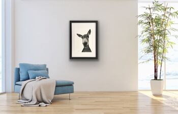 Sirus The Donkey Fine Art Print - Wall Decor - Hand Drawn - Mounted Giclèe Print 2