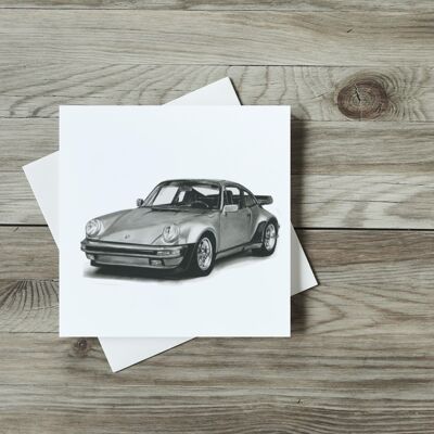 Tarjeta de felicitación Porsche 911 Turbo - Tarjeta individual