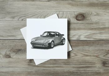 Carte de vœux Porsche 911 Turbo - Carte unique 1