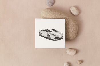 Carte de voeux Lamborghini - Carte unique 3