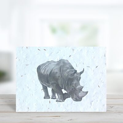 Situla the Rhino Plantable Seed Greeting Card