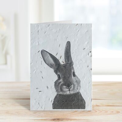 Bellatrix the Bunny Seeded Plantable Blank Eco Carte de vœux