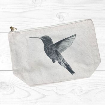 Mini pochette zippée Adhara le colibri doublée de coton 4