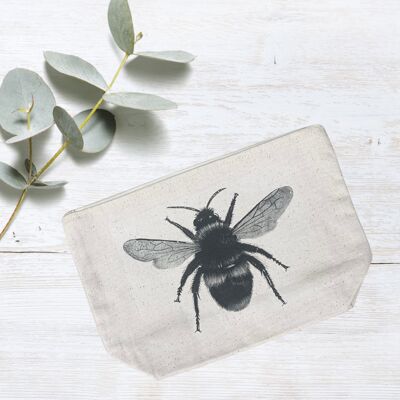 Cephei the Bee Cotton Lined Mini Pouch Zip Bag