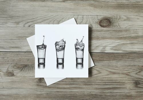 Take a Shot Glasses Greeting Card - Single Card