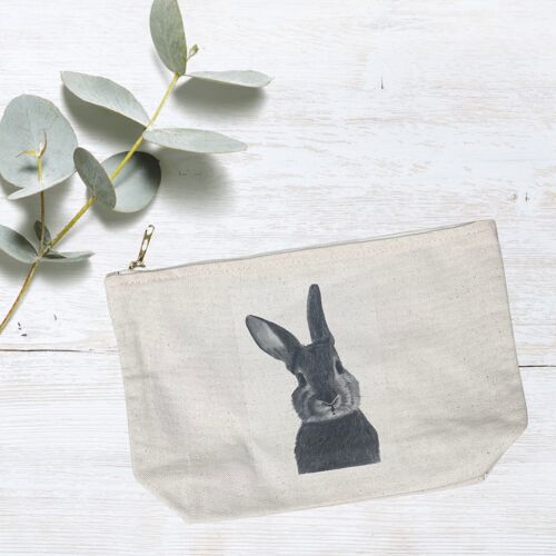 Bellatrix the Bunny Cotton Lined Mini Pouch Zip Bag