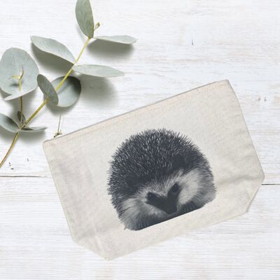 Persei the Hedgehog Cotton Lined Mini Pouch Zip Bag