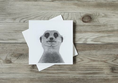 Myra the Meerkat Luxury Greeting Card - Single Card