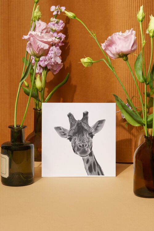 Maya the Giraffe Greeting Card - Single card