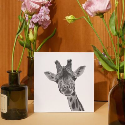 Maya the Giraffe Greeting Card - Single card