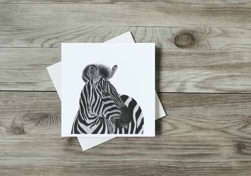 Capella the Zebra Greeting Card - Single Card