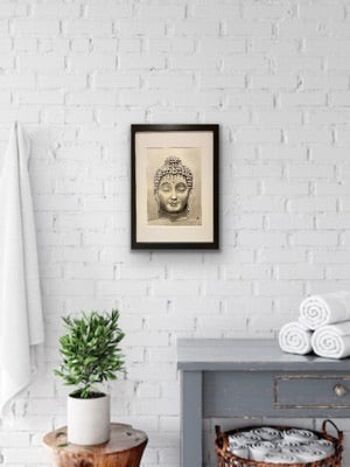 Buddha Fine Art Print - Wall Decor - Hand Drawn - Mounted Giclée Print 2