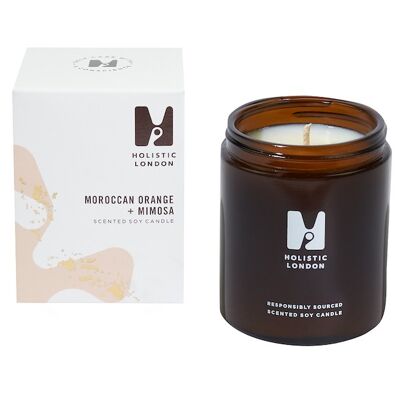 Moroccan Orange + Mimosa Scented Soy Candle 180ml