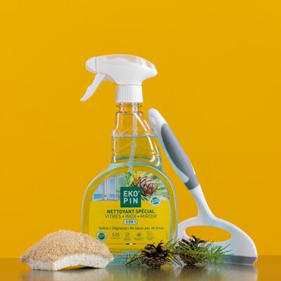 Special cleaner for glass surfaces 3 in 1 EKOPIN 750 ML