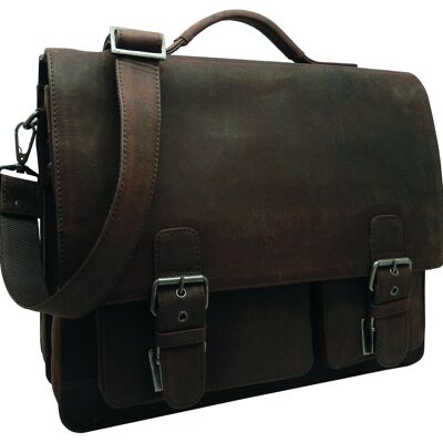 Briefcase with 2 locks Hunter / teacher's bag - brown