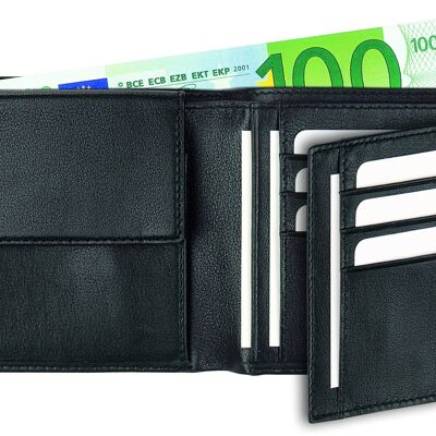 Wallet for left-handers - black
