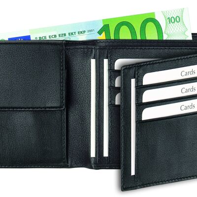 Wallet for left-handers - black