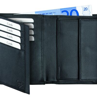 Wallet portrait format RFID - black