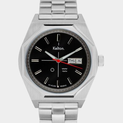 SILVER OCTAGON WATCH