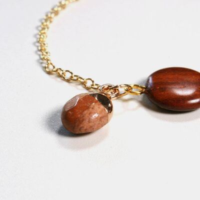 Golden Mahogany and Jasper Junia Bracelet