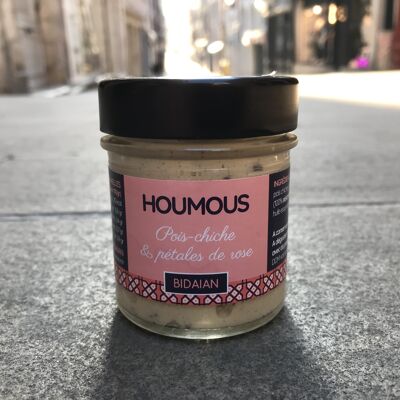 Hummus de pétalos de rosa
