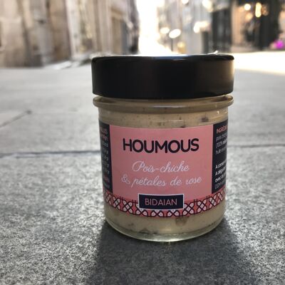 Hummus de pétalos de rosa