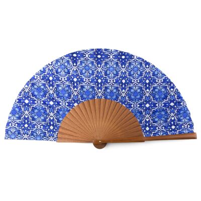 Farah Blue Silk Fan