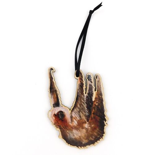 Two-Toed Sloth Wooden Hanging Decoration