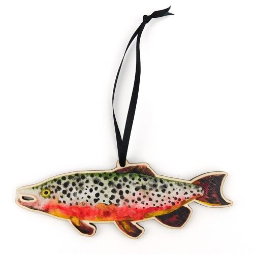 Flumens Trout Wooden Hanging Decoration