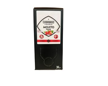 Cocktail Cubanaso 3L mojito fraise base concentré fraise 0% alcool