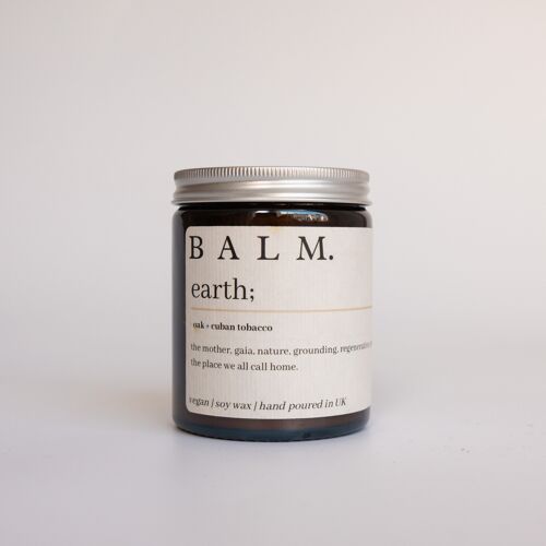 EARTH oak + cuban tobacco candle