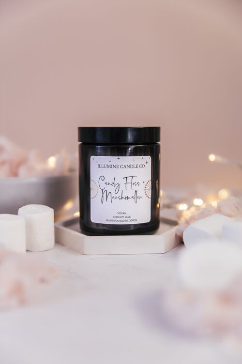Candy Floss & Marshmalllow - Wooden Crackle Wick Candle