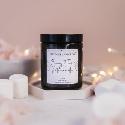 Candy Floss & Marshmalllow - Wooden Crackle Wick Candle