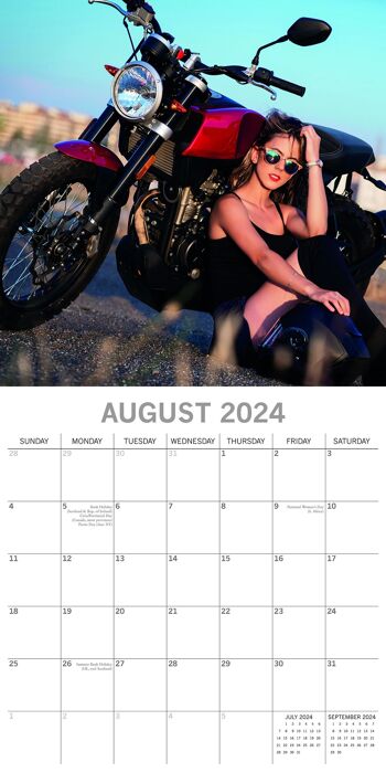 Calendrier 2024 Sexy femme et moto 3