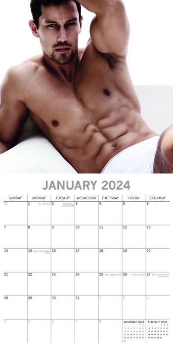 Calendrier 2024 Sexy homme torse nu 3