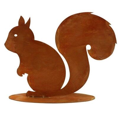 Metal decoration squirrel Kecki on base plate - trendy autumn decoration