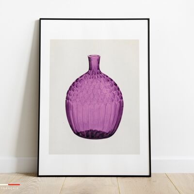 Affiche Vase Violet No.1 - Poster vintage déco