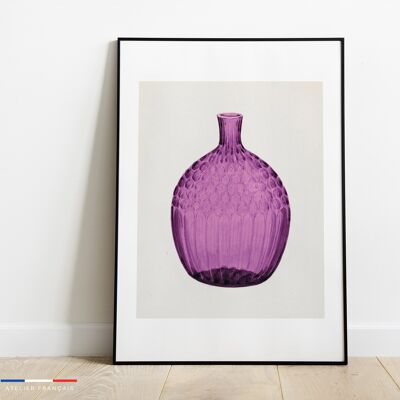 Affiche Vase Violet No.1 - Poster vintage déco