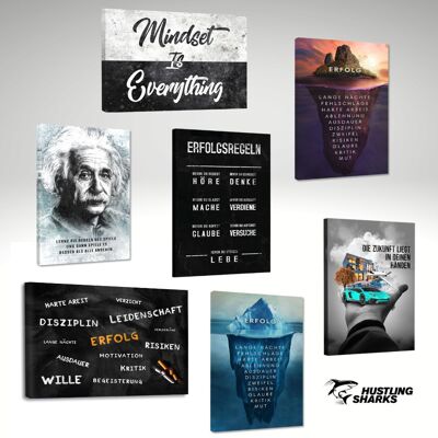 Starterpaket - Wandbild-Set "100% Motivation"