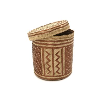 Woven Natural Straw Copper Basket