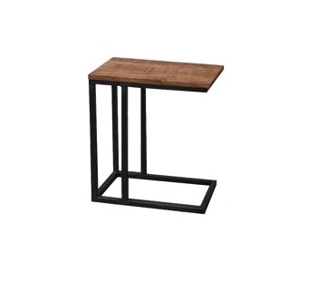 Pressano Table d'appoint en bois de manguier 30x46x52cm 1