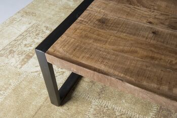 Roncola Table à manger en bois de manguier 60x60x45cm 3
