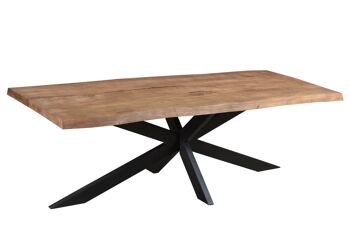 Seccy Table à manger Bois de manguier 100x220x76cm 4