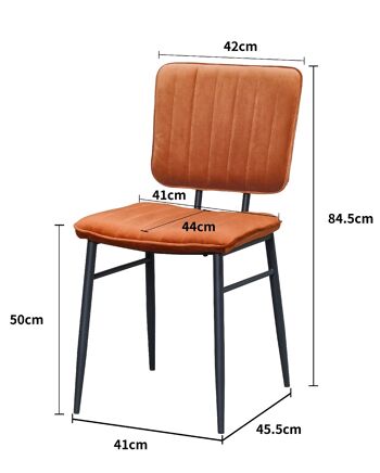 Chaise de salle à manger Polia 44x46x84cm 5