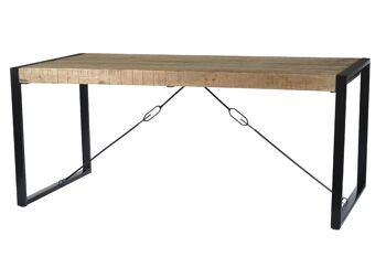Piediripa Table à manger en bois de manguier 80x140x76cm 1