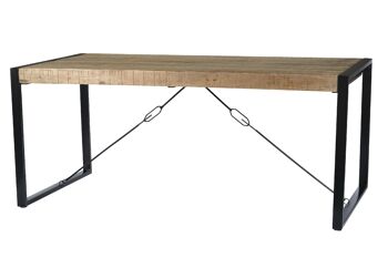 Brozolo Table à manger Bois de manguier 90x180x76cm 1